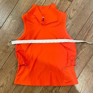 Women's Athleta Orange Sleeveless Blouse, cowl neck